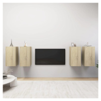 vidaXL TV skrinky 4 ks dub sonoma 30,5x30x60 cm drevotrieska