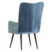 vidaXL Kreslo wingback patchwork denim plátno