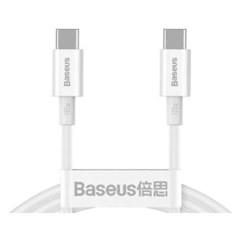 Kábel Baseus Superior Fast Charging CATYS-B02, USB-C na USB-C 100W, 1m, biely