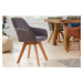 LuxD 25780 Dizajnová otočná stolička Gaura vintage sivá