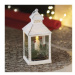 Vánoční LED lucerna se svíčkou Fuka 23 cm bílá