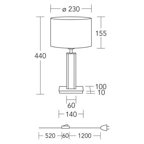 HerzBlut stolová lampa Karl K, okrúhla, drevo, biela, 44 cm, E27