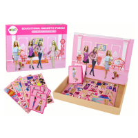 Vzdelávacie magnetické puzzle bábiky Barbie