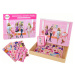 Vzdelávacie magnetické puzzle bábiky Barbie