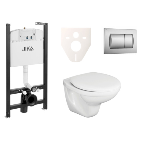 Cenovo zvýhodnený závesný WC set Jika do ľahkých stien / predstenová montáž + WC Fayans Neo SIKO