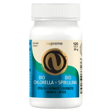 NUPREME Chlorella + spirulina BIO 120 tabliet