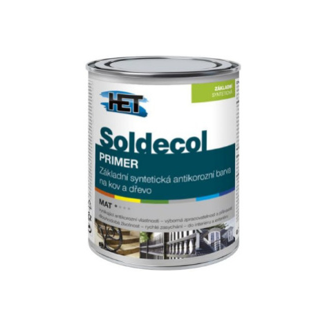SOLDECOL PRIMER - Základná syntetická farba na kov a drevo 0,75 l šedý Het