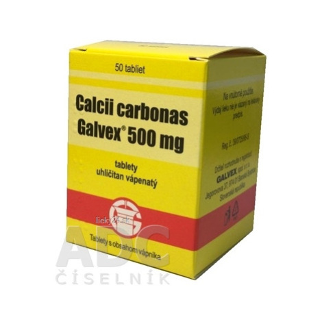 Calcii carbonas Galvex 500 mg 50 tbl