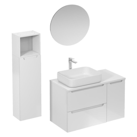Kúpeľňová zostava s umývadlom vrátane umývadlovej batérie, vtoku a sifónu Naturel Stilla biela l