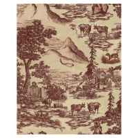 MINDTHEGAP Toile Du Tyrol Burgundy - tapeta