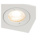 Moderné zápustné bodové svietidlo biele štvorcové IP44 - Xena