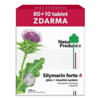 NATURPRODUKT Silymarin forte 4 pečeň + imunitný systém 80 + 10 zadarmo 90 tabliet