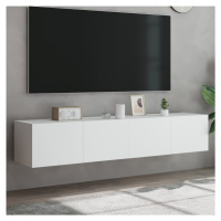 vidaXL TV nástenné skrinky s LED svetlami 2 ks biele 80x35x31 cm