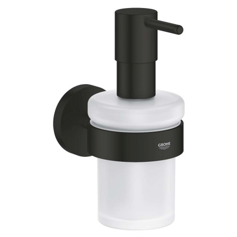 Grohe QuickFix Start - Dávkovač mydla s držiakom, sklo/matná čierna 411952430