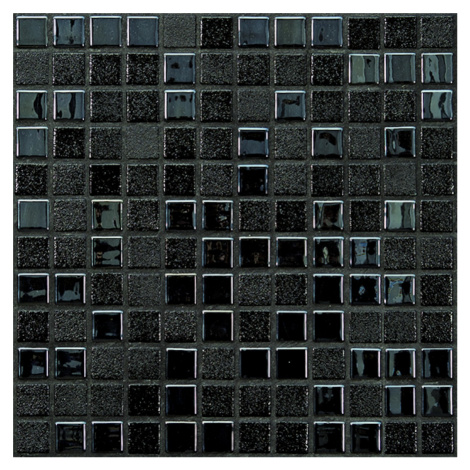 Sklenená mozaika Mosavit Tessa negro 30x30 cm lesk TESSANE
