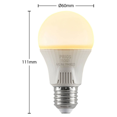 LED žiarovka E27 A60 11W biela 2 700K sada 10 ks PRIOS