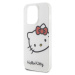 Plastové puzdro Hello Kitty na Apple iPhone 13 Pro HKHCP13LHCKHST IML Head Logo biele