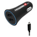 Nabíjačka USB 12/24V Swissten 2,4AMP 2xUSB + kábel USB-C