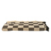 Čierno-béžový pléd na dvojlôžko 240x240 cm Black Checkerboard - Really Nice Things