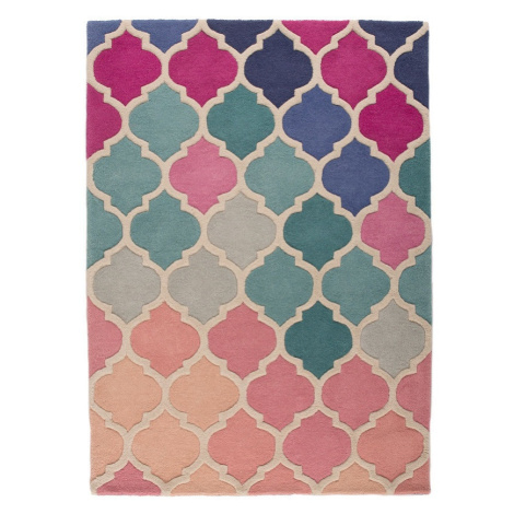 Ručne všívaný kusový koberec Illusion Rosella Pink / Blue Rozmery koberca: 160x230 Flair Rugs