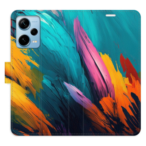 Flipové puzdro iSaprio - Orange Paint 02 - Xiaomi Redmi Note 12 Pro+ 5G