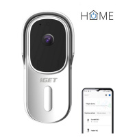 IGET HOME Doorbell DS1 White - inteligentní bateriový videozvonek s FullHD přenosem obrazu