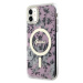 Plastové puzdro Guess na Apple iPhone 11 GUHMN61HCFWSP Flowers IML MagSafe ružové