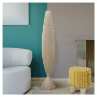 Stojaca lampa Diamant z biomateriálu linen, 115 cm