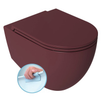 INFINITY závesná WC misa, Rimless, 36,5x53cm, maroon red 10NF02001-2R