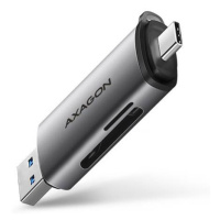 AXAGON CRE-SAC, USB3.2 Gen 1 Type-C + Type-A externá čítačka kariet SD/microSD, podpora UHS-I