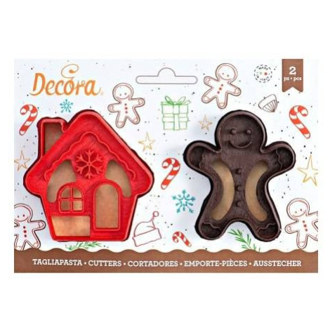 Vykrajovátko vánoční domeček a gingerman 8cm - Decora