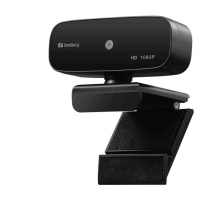 SANDBERG USB WEBCAM AUTOFOCUS 1080P HD, CIERNA