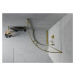 MEXEN - Rio sprchovací kút štvrťkruh 70 x 70, transparent, zlatá 863-070-070-50-00
