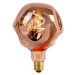 E27 stmievateľná LED lampa G125 ružová 4W 70 lm 1800K