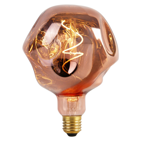 E27 stmievateľná LED lampa G125 ružová 4W 70 lm 1800K Calex