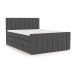 Sivá boxspring posteľ s úložným priestorom 180x200 cm Ruby – Maison de Rêve