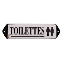 Kovová ceduľa 30,5x7 cm Toilettes – Antic Line