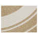 Kusový koberec Braided 105556 Creme Beige kruh – na ven i na doma - 150x150 (průměr) kruh cm NOR