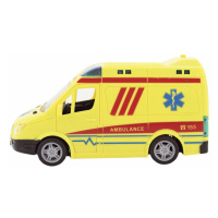 Auto ambulancia 20 cm na zotrvačník so zvukom/svetlom