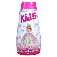 Beauty Line Princess 2v1 sprchový gél + šampón na vlasy 500ml