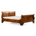 Estila Rustikálna luxusná manželská posteľ M-VINTAGE z masívneho dreva s vyrezávanými nožičkami 