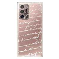 Odolné silikónové puzdro iSaprio - Handwriting 01 - white - Samsung Galaxy Note 20 Ultra