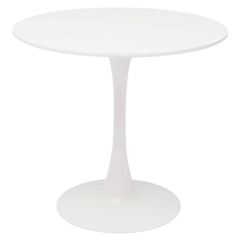 Jedálenský stôl, okrúhly, biela matná, priemer 80 cm, REVENTON Tempo Kondela