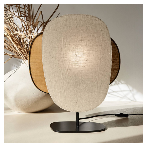 MARKET SET Stolová lampa Screen 70. roky, viacfarebná, ľan, 48 cm