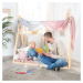 Domčeková detská posteľ v prírodnej farbe 70x140 cm Montessori – Roba