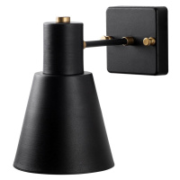 Nástenné svietidlo v čiernej a zlatej farbe ø 14 cm Funnel – Opviq lights