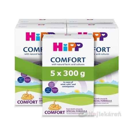 HiPP COMFORT špeciálna dojčenská výživa (od narodenia) 5x300 g