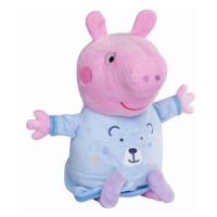 Peppa Pig 2v1 plyšový zaspávač hrajúci + svetlo, modrý, 25 cm