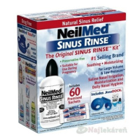 NeilMed Sinus Rinse Original Kit fľaška 240 ml + vrecúška morská soľ 60 ks, na hygienu nosa