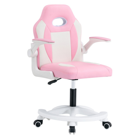 Otočná stolička, ružová/biela, ODELIA Tempo Kondela